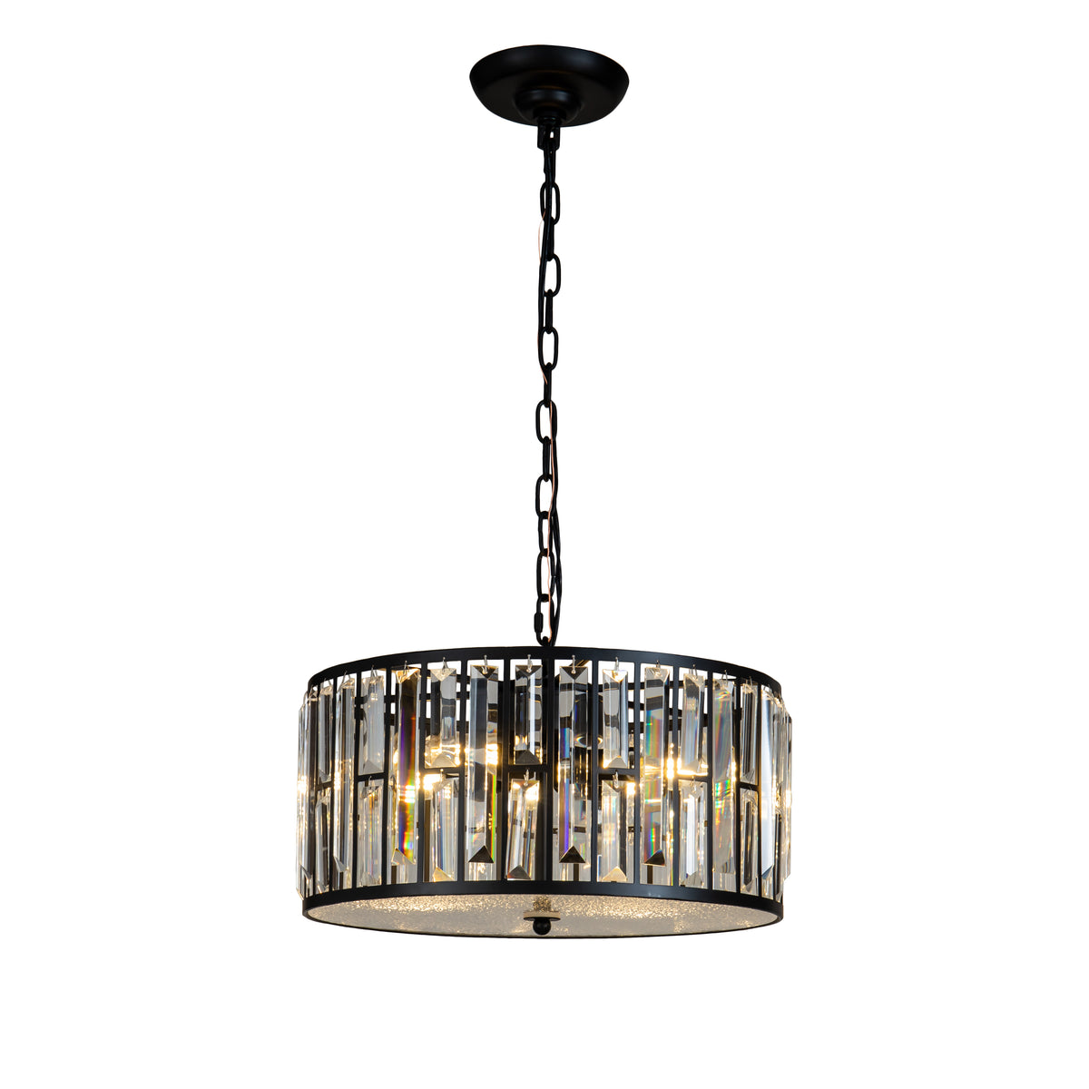 Black crystal deals ceiling light