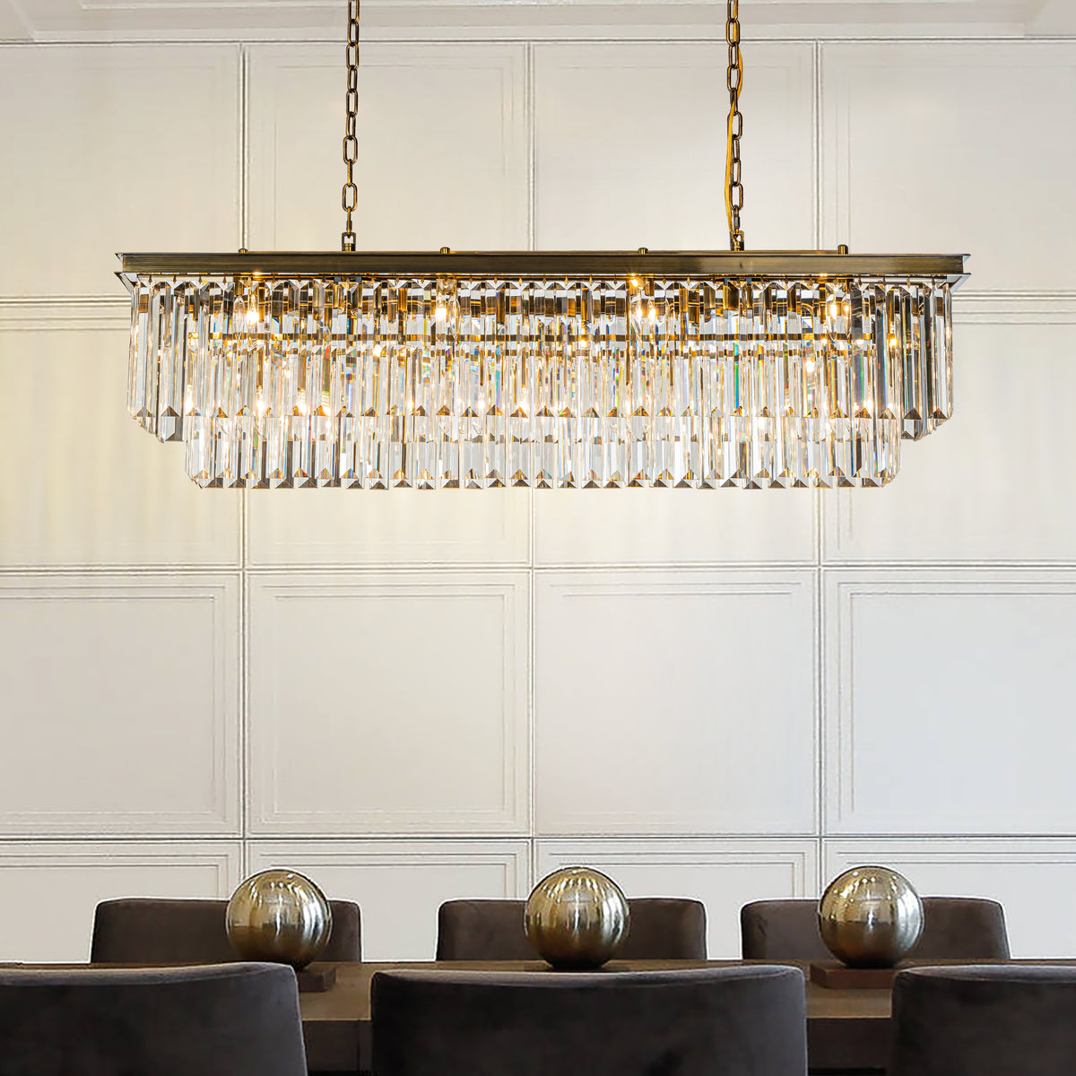 OPEN BOX-Contemporary Crystal Chandelier for Dining Room