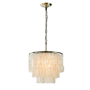 3-Light 18" 3-Tier Elegant Coastal Capiz Chandelier In Bronze Farmhouse Natural Seashell Light Fixtures For Dining Room